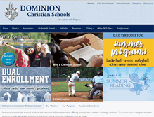 Tablet Screenshot of dominionchristian.org